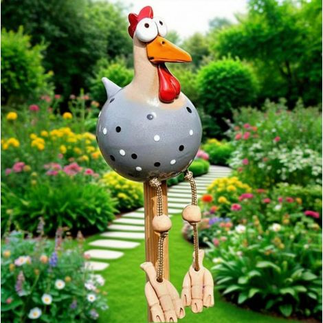 Hühnerstatuen, Gartendekoration aus Kunstharz, lustige Hühnerform, Tierfiguren, Skulpturen für den Garten, dekorative Keramikhühner