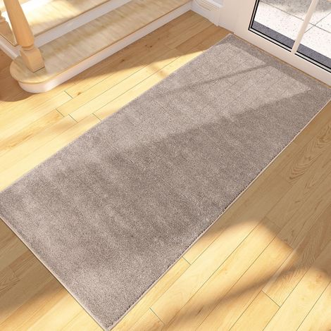 Paillasson Interieur Long 60 x 210 cm, Tapis d'Entrée Antidérapant et Lavable en Machine, Tapis de Sol Douces Absorbantes pour Chien, Entrée, Porte, Couloir, Passage et Cuisine