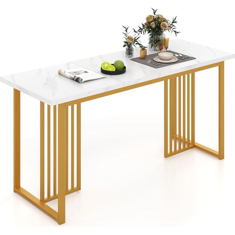 COSTWAY Modern Dining Table for 6-8 People 160cm Rectangular Kitchen Table (1/5)