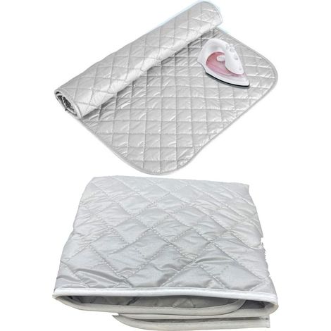 Tapis de repassage portable pour camping, caravane, vacances, repassage n'importe où, étalé sur n'importe quelle surface plane ou comptoir, plus besoin de planches à repasser 48 x 68 cm (1/5)