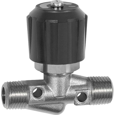 Riegler Nadelventil, Messing vernickelt, AG/AG, R 1/2, DN 8 (1/3)