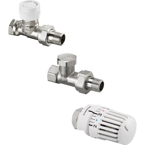 OV Thermostatventil-Set Uni LH Durchg V AV 9 m stufenl. Veinst DN 10