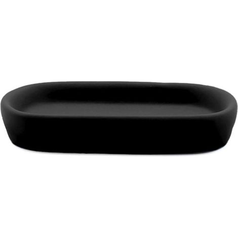 Porte-Savon en Céramique "Ceralia" 13cm Noir (1/2)