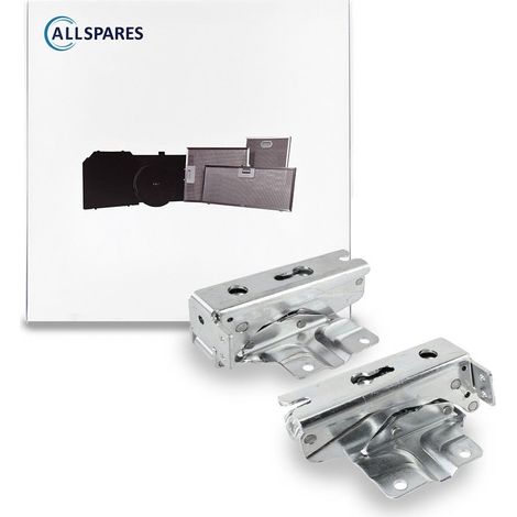 Juego de bisagras AllSpares (2 uds.) para frigoríficos y congeladores integrados aptos para Bosch, Siemens, Constructa, Neff y Balay 481147 / 00481147 (1/2)