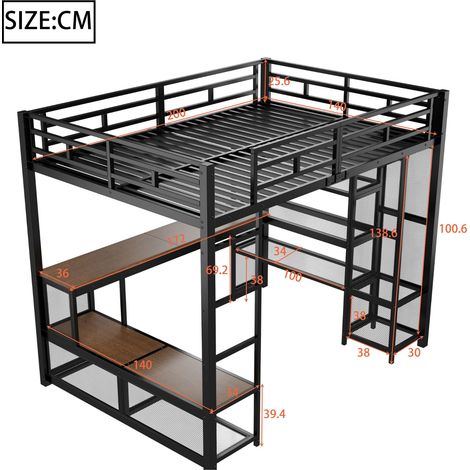 Couchtisch aus MDF in Schwarz 208 x 148 x 170 cm HOMAIRE (1/5)