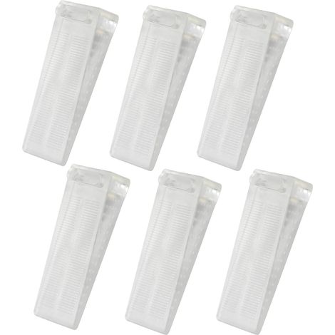 Lot de 6 Cale-porte, Caoutchouc TPR antidérapant, Transparent, Pour porte et fenêtre