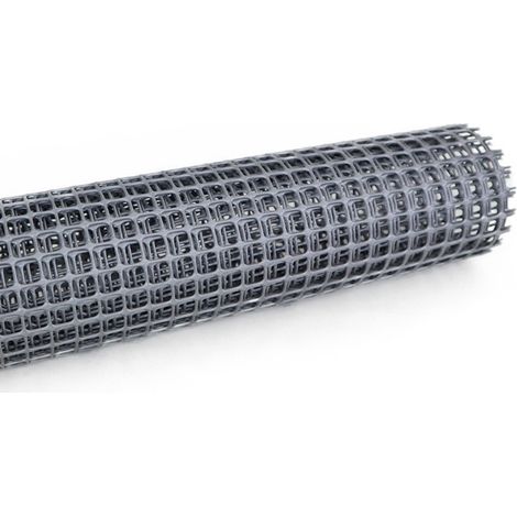 TrAdE Shop Traesio - Rete Di Plastica Protettiva 1 X 5 Mt Grigio Per Cancelli Recinzioni Balconi 206614 - (1/5)