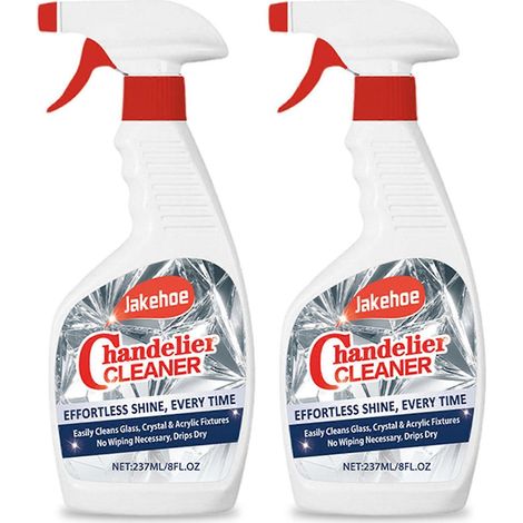 Nettoyant pour lustres en cristal étincelant, spray à séchage rapide, dépoussiérant sans essuyage, nettoyant pour vitres, format : 2 pièces (1/4)