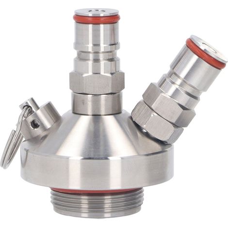 Distributeur de mini-fûts à double verrouillage à bille en acier inoxydable, pour mini-fûts de 2 L, 3,6 L, 4 L, 5 L et 10 L. (1/5)