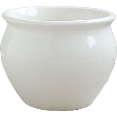 Pot De Fleurs En Céramique - Avec Trou De Drainage Et Soucoupe - Pour Intérieur Et Extérieur - Lot De 1 (1/5)