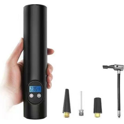 Pompe à air portable, gonfleur portable 12 V avec écran LCD et lumière LED, compresseur électrique avec batterie Li-ion rechargeable, convient aux pn