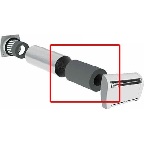 Econoname – Manchon mousse acoustique D125 L200 – Réducteur et manchon VMC – MAC125E – Pour silencieux SC