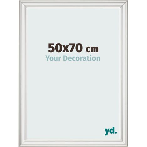 yd. - Cadre photo 50x70 - Blanc Patine - MDF - Lazio