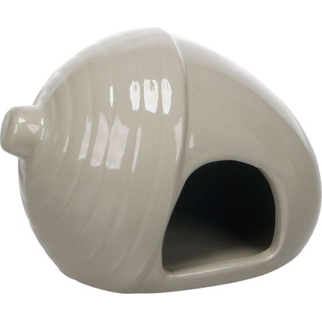 Maisonnette pour rongeur en céramique forme gland taupe