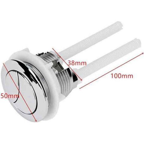 Réservoir De Chasse D Eau - Double Bouton-Poussoir 38 Mm - Pour Réservoirs WC Universels - Économie D Eau - 1 Pièce (1/4)