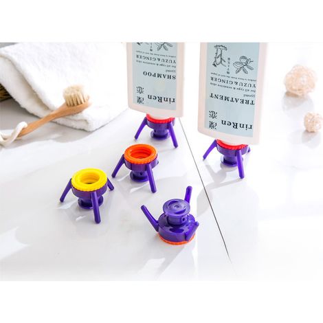 Bouchon Inversé - Pour Bouteille Assaisonnement Cuisine Et Gel Douche Salle De Bain - Étanche - Lot De 6 (1/4)