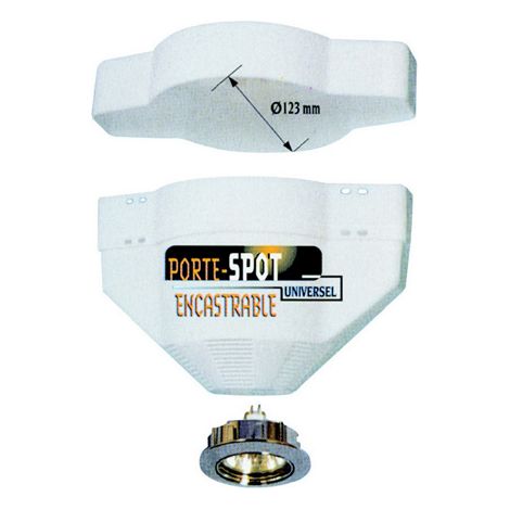Aric – Porte-spot encastrable B1 pour spot Ø16/103mm – Lampe GU10 50W max – Tenue au feu 850° – Installation dans béton armé