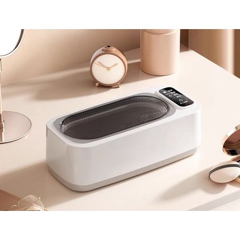 Nettoyeur de bijoux à ultrasons,nettoyeur de bagues à ultrasons 48 kHz,réservoir d'eau en acier inoxydable 304 de 396 ml (13,5 oz) (1/5)