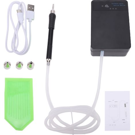 Ortviai Stylo Électrique pour Peinture en Diamants – Stylo à Vide Rechargeable 1500 mAh, Silencieux, Sans Cire, avec Plateau de Rangement (1/4)
