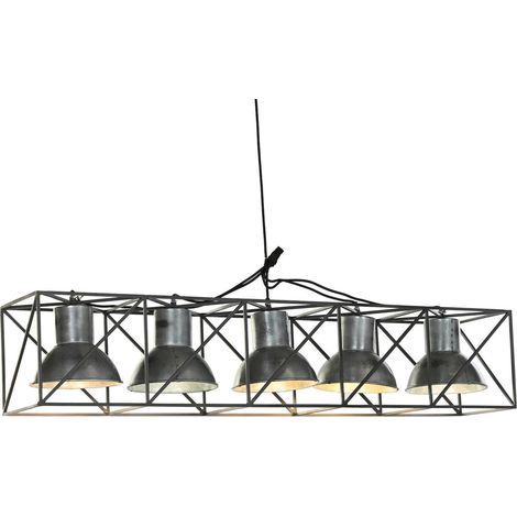 Suspension industrielle élégance grise et moderne - Gris anthracite métallique industriel (1/5)