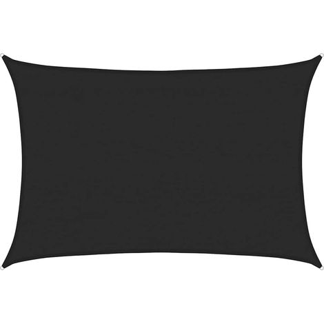 Vela Parasole Telo Ombra Parasole a Vela 160 g/m² Nera 4x5 m in HDPE (1/4)