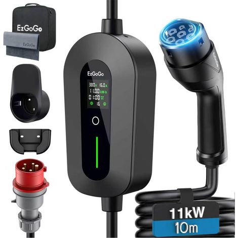 Mobile Wallbox Type 2 Charger 11kW 6-16A with Charging Cable (1/5)