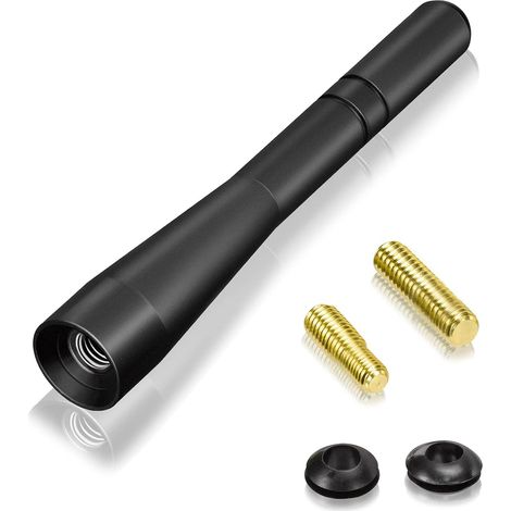 Antenne Voiture Courte Puissante Universelle FM AM Amplifiée 10 cm (1/5)