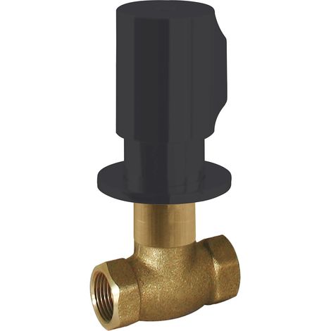 TRES 06151101NM Llave de Paso Empotrada Color Negro Mate - ref: 06151101NM