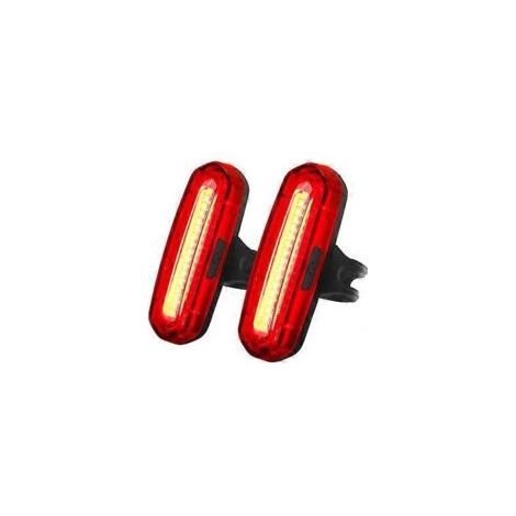 Set di 2 fanali posteriori per bicicletta da 100 lumen, potente illuminazione a LED rosso/blu con 6 modalità - Crezuo