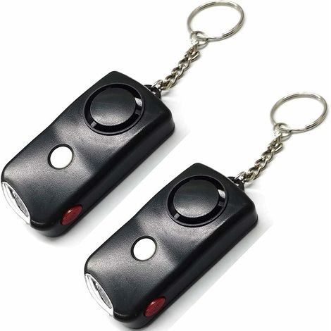 Alarme personnelle 130DB Lot de 2 porte-clés d'autodéfense avec lumière LED, alarme de sécurité d'urgence pour femmes, filles, enfants et personnes âgées (1/5)