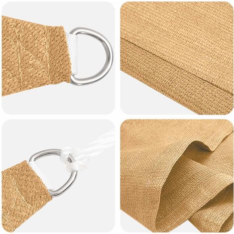 vidaXL  Sunshade Sail  Sand 2 x 6 m HDPE
