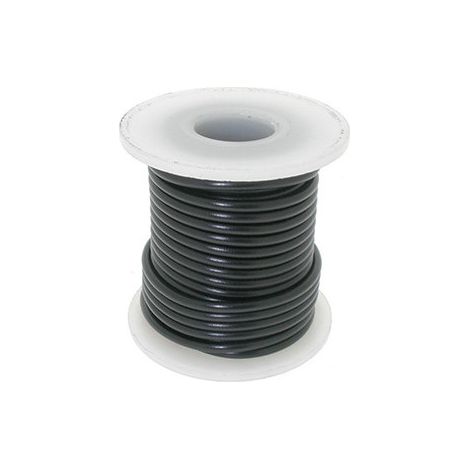 Cable eléctrico flexible de color negro, sección 1,5 mm² - Longitud: 7,6 metros.