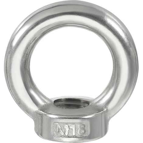 Écrou à Œil de Levage M18, 1Pcs Écrous Filetés Femelles en Acier Inoxydable 304, Anneau Métrique à Épaulement pour la Marine (1/5)