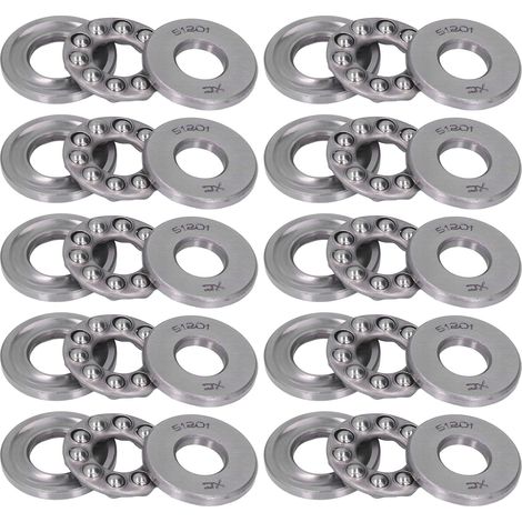 Lot de 10 butées à billes unidirectionnelles 51201, kit de remplacement pour équipements (1/5)