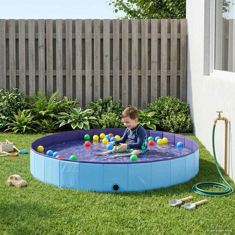 vidaXL Piscine pour enfants Bleu Ø300 x 38 cm