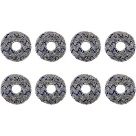 Chiffon Nettoyage Robot Aspirateur - Diamètre 140 mm - Tissu Fibre - Compatible ECOVACS T10 X1 Turbo - 8 Pièces (1/4)