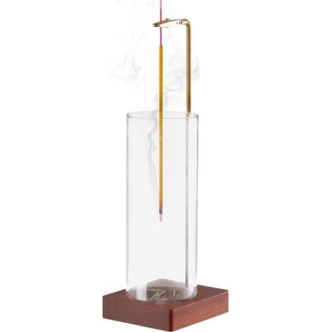 Porte-encens sur pied pour bâtonnets et cônes, support suspendu et brûleur d’encens, accessoire pour méditation, aromathérapie et rituels, design décoratif (1/5)