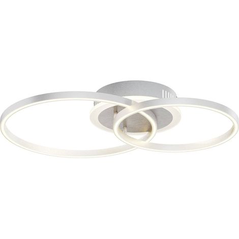 Smarta hem taklampa "Edica" aus aluminium / grå / zink mit Fernbedienung für vardagsrum / matsal von Lindby
