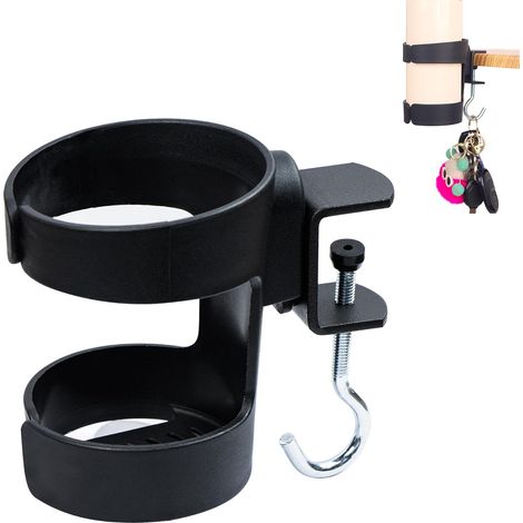 Soporte universal para vasos con gancho, para tazas, botellas y platillos, ideal para el hogar o la oficina (1 unidad). (1/5)