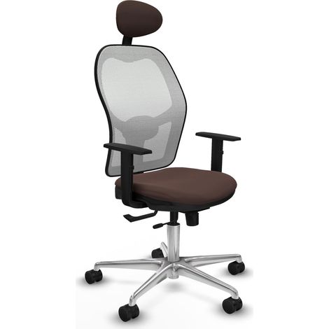 Sedia da ufficio piqueras y crespo Jorquera bianco alluminio schiuma (1/2)