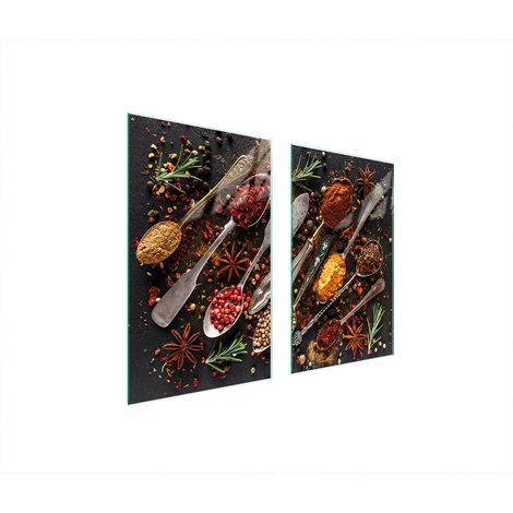 GLASSCHUTZPLATTE FÜR HERD 75x52 SPICES (1/5)