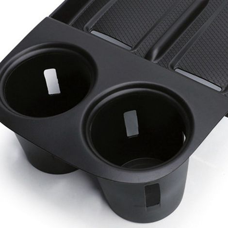 1 Farbe: Schwarz Material: Silikon Rutschfeste Matte für kabelloses Ladegerät in der Mittelkonsole des Autos, Getränkehaltermatte, Autozubehör. (1/5)