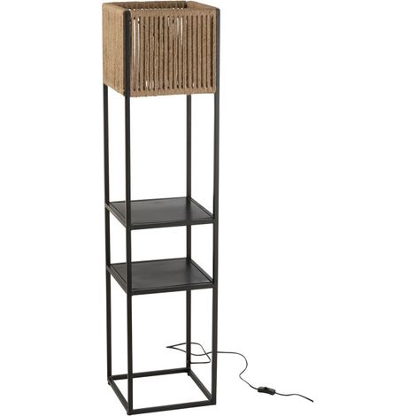 Lampadaire en Métal "Ned" 133cm Noir (1/5)