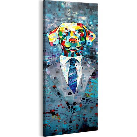 Tableau Imprimé "Dog in a Suit" 40 x 120 cm (1/2)