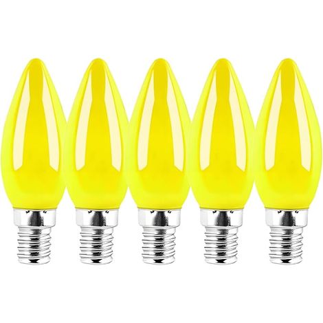 Yellow E14 1W 220V LED Bulbs Plastic Cover Non-Dimmable for Outdoor Indoor String Wedding Party Bar Atmosphere Decor (1/5)