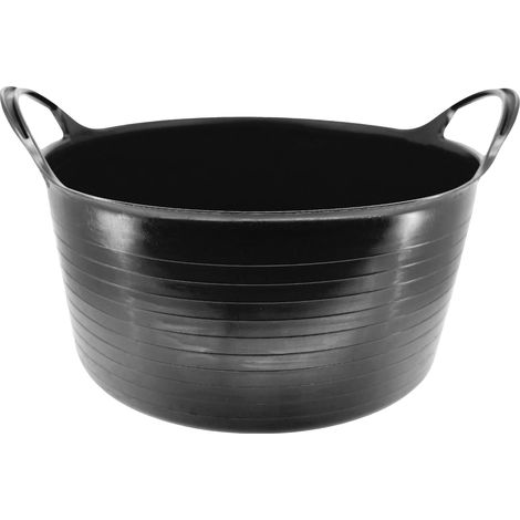Porte-bébé en plastique, poignées ergonomiques, utilisation polyvalente, 75L Noir, 4 Unités++ Économies (1/2)