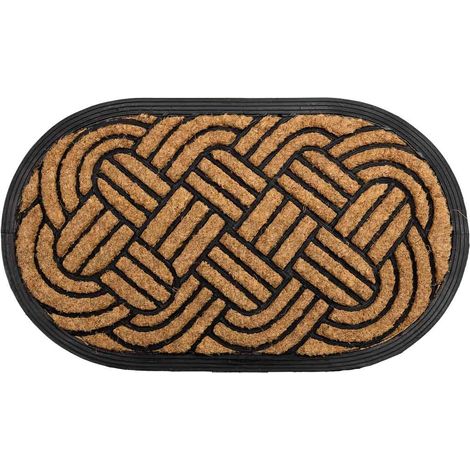 Felpudo de fibra de coco y goma marron 70x40 (1/5)