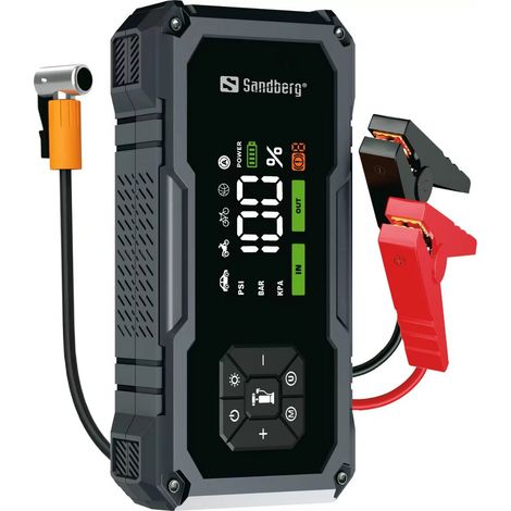 Arrancador de coche Sandberg con compresor de 10000 mAh