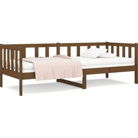 Maison Exclusive - Sofá cama sin colchón madera maciza pino marró