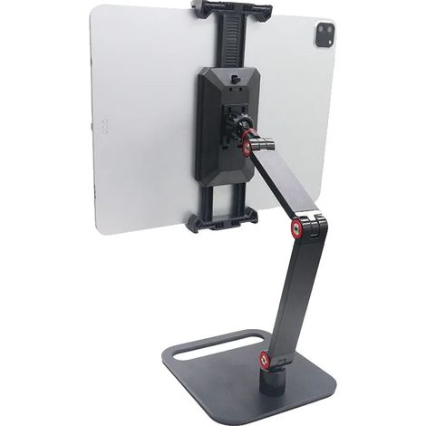 Soporte para monitor, altura ajustable, diseño plegable, abrazadera plana de 30 cm. (1/2)